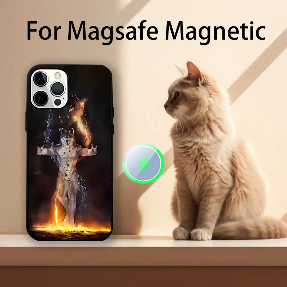 Чехол для телефона A-Alpha Sigma Wolf для iPhone 17,16,15,14,13,12,11,Pro,Max,Plus,Mini,SE4,E с магнитной беспроводной зарядкой Magsafe
