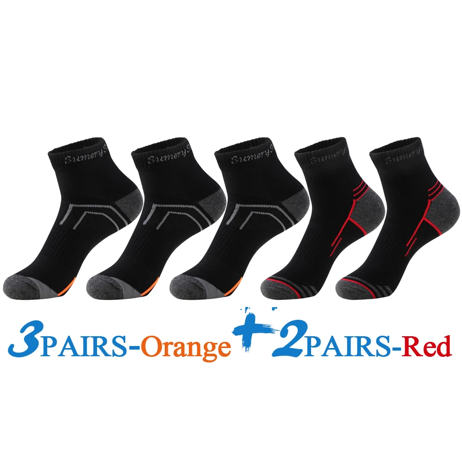 5 Paar/Set Herren-Laufsocken, Casual Outdoor-Sport, Baumwolle, Orange-Rot gestreift, Kompression, Schwarz, 15 Stile, Reise, Bestseller 2026 – Detail 11