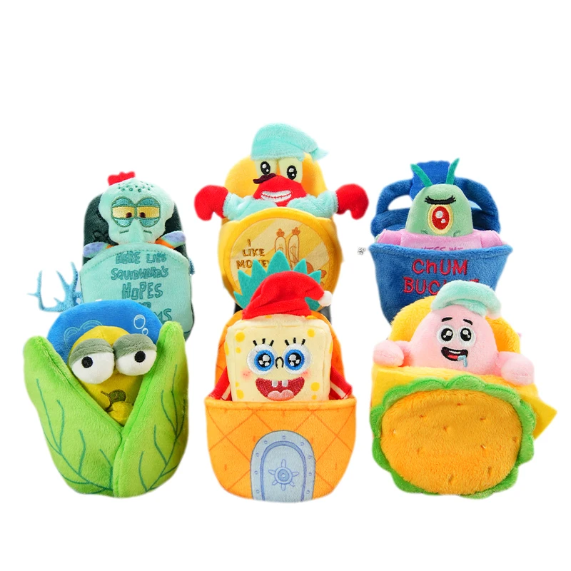 الجديد في المخزون سبونجبوب سكوير بانتس دريم سلسلة أفخم صندوق أعمى المغناطيسي قلادة دمية انفصال هدية مزخرفة