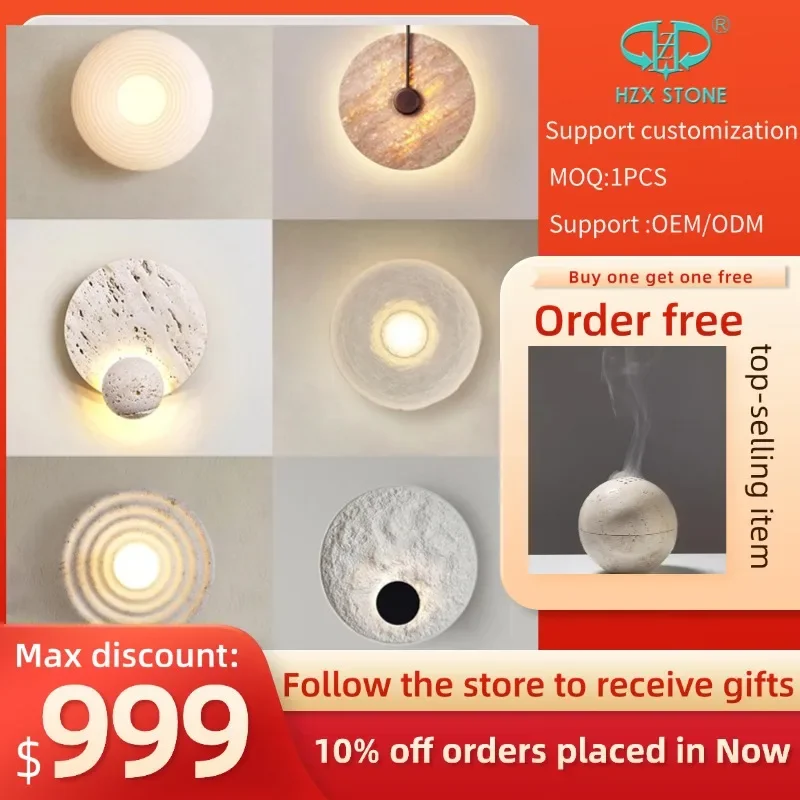 Best Selling Travertine Stone Lamps Home Decor Modern Luxury Travertine Lamp Marble Table Lamp