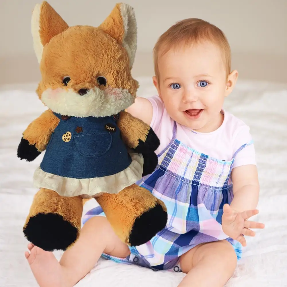 Original Huggable Cute Forest Running Fox Cute Long Dolls Animal 50cm Plush Fox Stuffed Clothes Plush Toys Tail Big V3n3