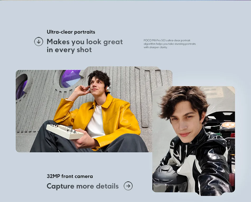 POCO M8 Pro 5G Smartphone Global Version Snapdragon 7s Gen 4 NFC 6.83" 1.5K 120Hz display 6500mAh 100W 50MP Main Camera