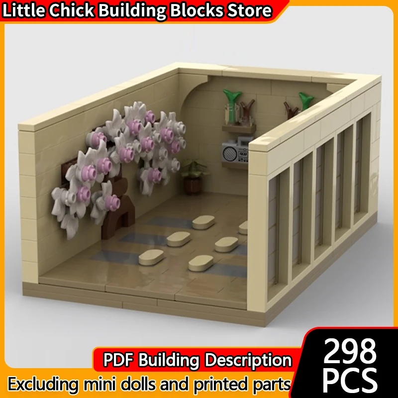 

City Street View Model MOC Building Bricks Small Yoga Studio Modular Technology Children Holiday Gifts Assemble Toys Suit