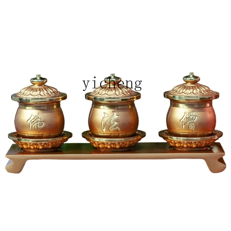 

HSN Buddha Front Water Cup Brass Buddha Cup Buddhist Hall Household Tribute Tea Cup Guanyin Holy Water