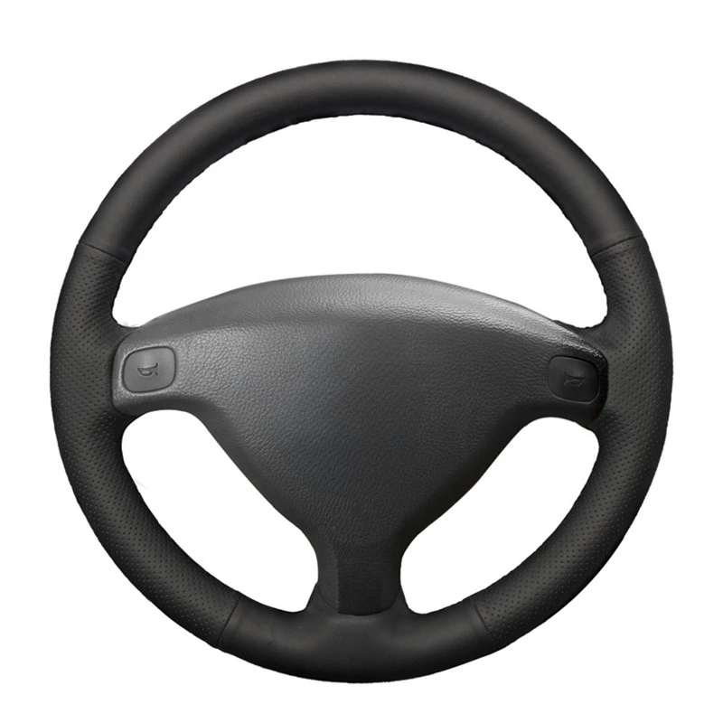 Black PU Artificial Leather Hand-stitched Car Steering Wheel Cover For Buick Sail Opel Astra G H 1998-2007 Opel Accessories