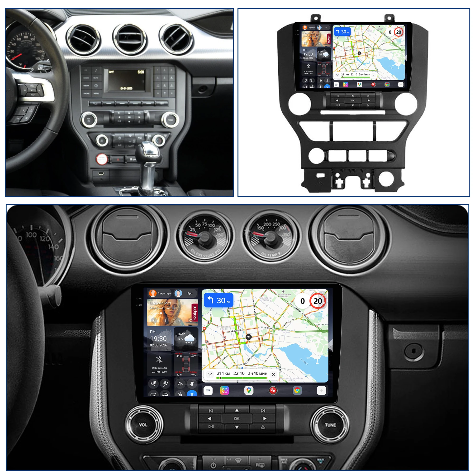 Redpower Katana 120W X 6CH Android Car Radio Player Screen for Ford Mustang 2015 - 2021 CarPlay Bluetooth Hi-Fi