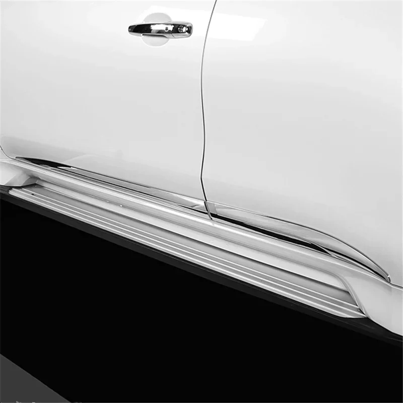 WELKINRY For Mitsubishi Pajero Sport QE QF 3rd generation 2015-2021 Shogun Montero Sport Car Body Door Side Moulding Bar Trim