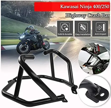 Kawasakis Ninja400 Ninja250 2018-23 واقي مصد الدراجة النارية الطريق السريع حيلة قفص تحطم بار محرك الحرس الجانب الإطار السقوط #3
