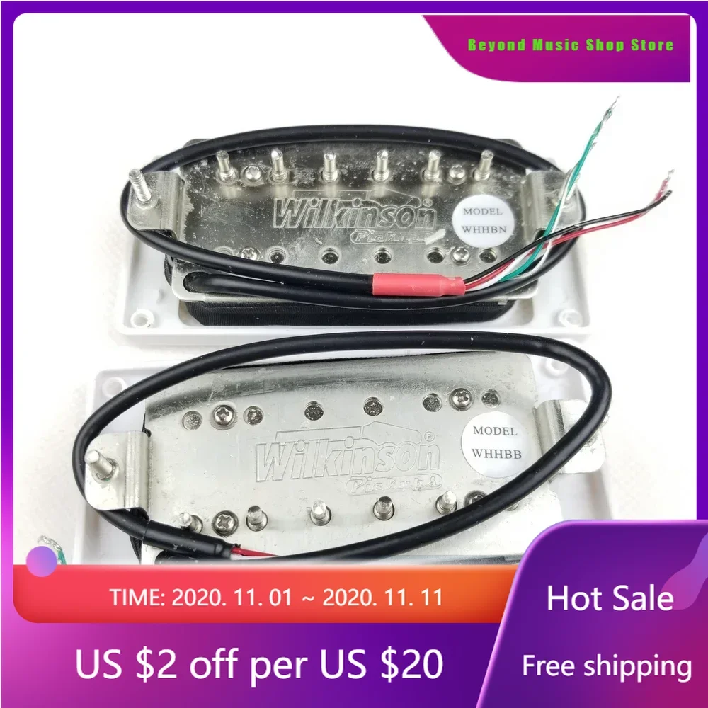

Beyond Music Shop Store--NEW Wilkinson White Humbucker Pickup Set WHH(N+B) WVSM Guitar Pickup