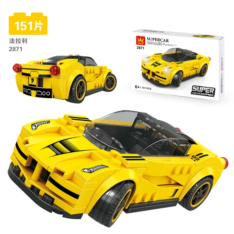 Racing Car Series Building Block Speed Sports Vehicle Technical Model Assembly MOC Bricks Toys for Birthday Christmas Gifts Kids