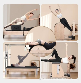 Gym Yoga Studio Commercial Pilates Reformer 3‑in‑1 Wood Tower Equipment! 🧘‍♀️💪 6