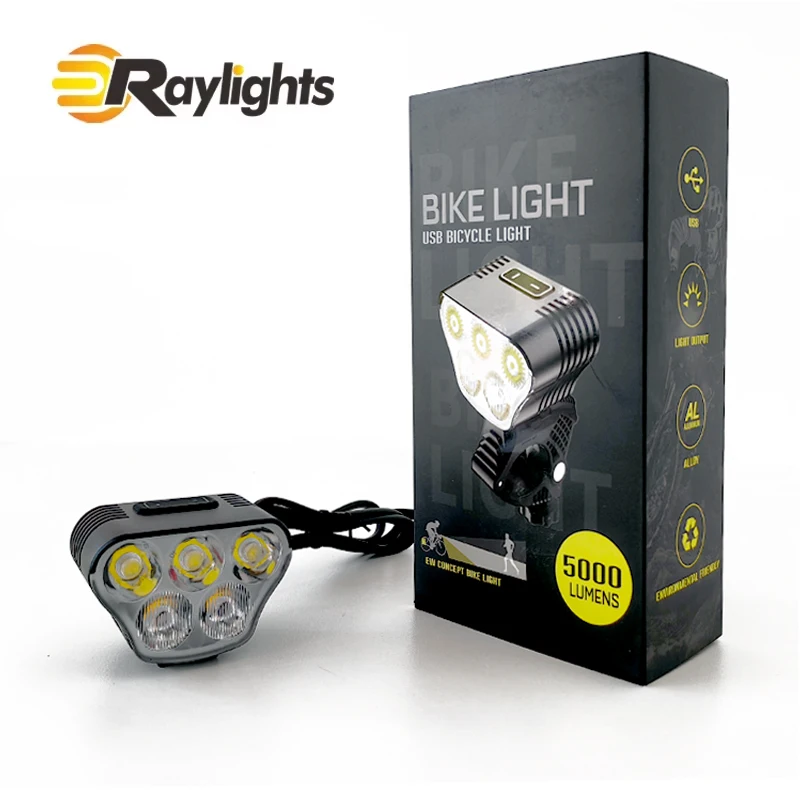 M5 하이라이트 8000 루멘 6-12v 자전거 라이트 5 Led 자전거 라이트 IPX4 상단 방수 전기 자전거 액세서리