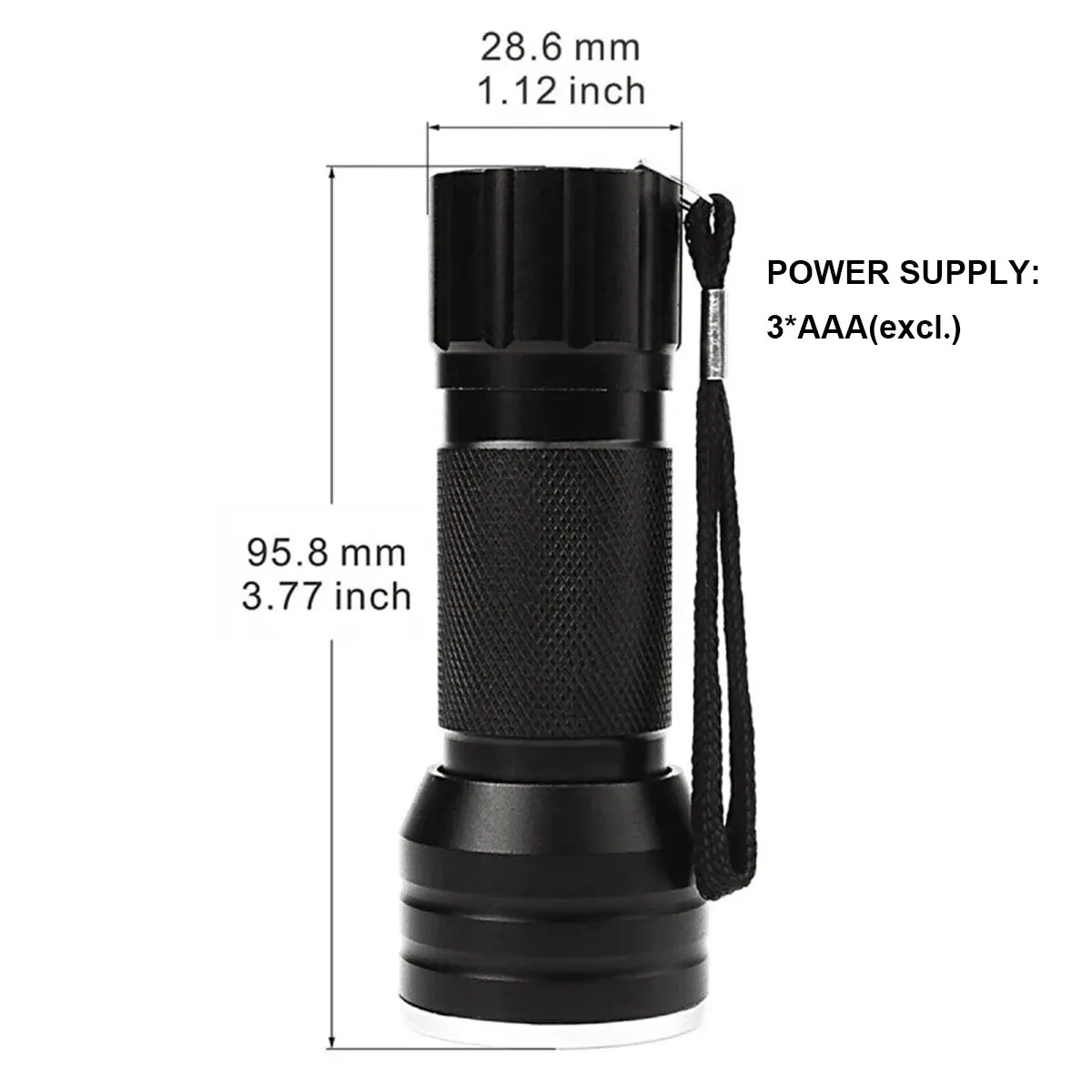 Mini Lanterna UV para Nail Art, Lâmpada 21LED, Detecção De Fluorescência, Banknote Lanterna