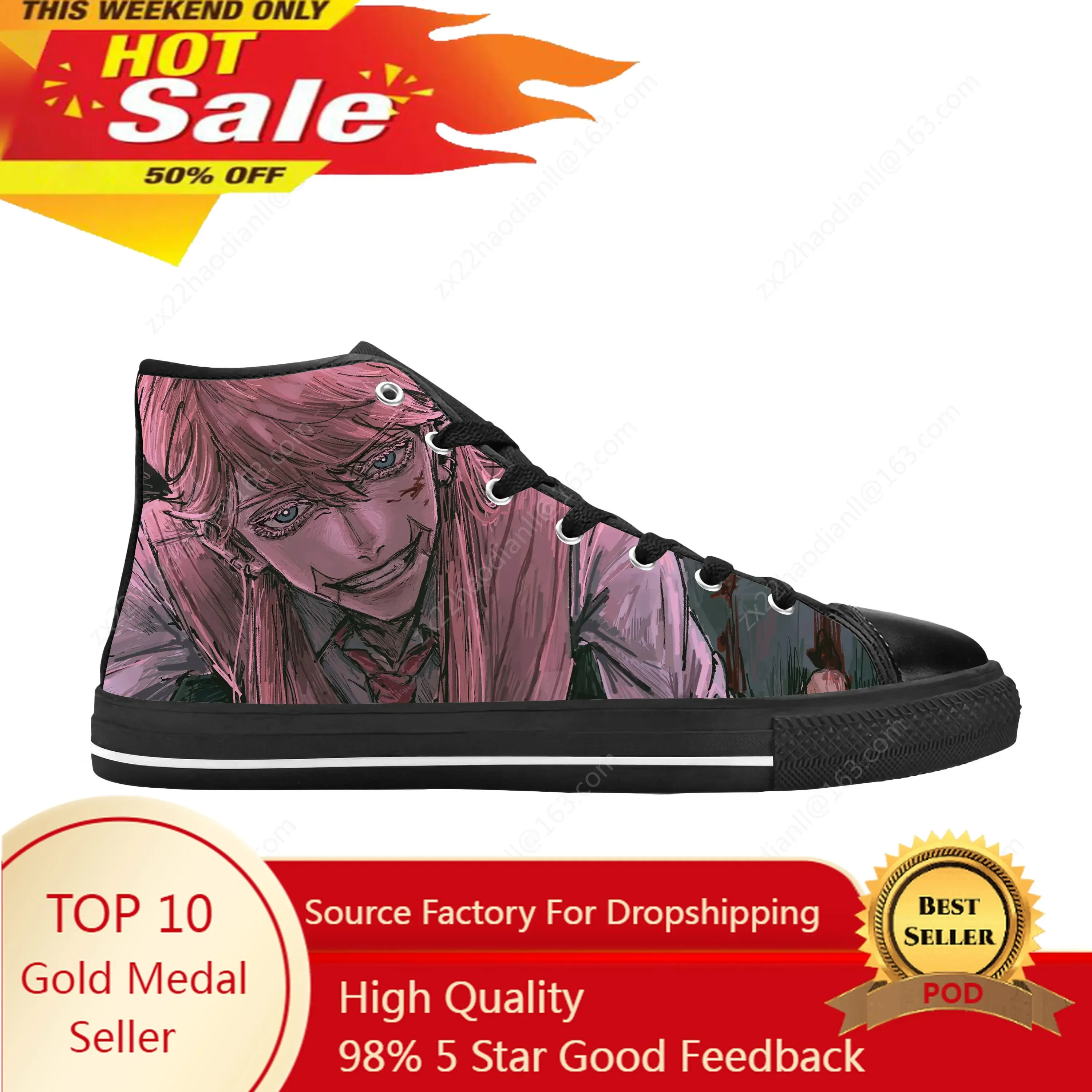 Anime Manga Comic Tokyo Revengers Sanzu Haruchiyo Casual Cloth Shoes High Top Comfortable Breathable 3D Print Men Women Sneakers
