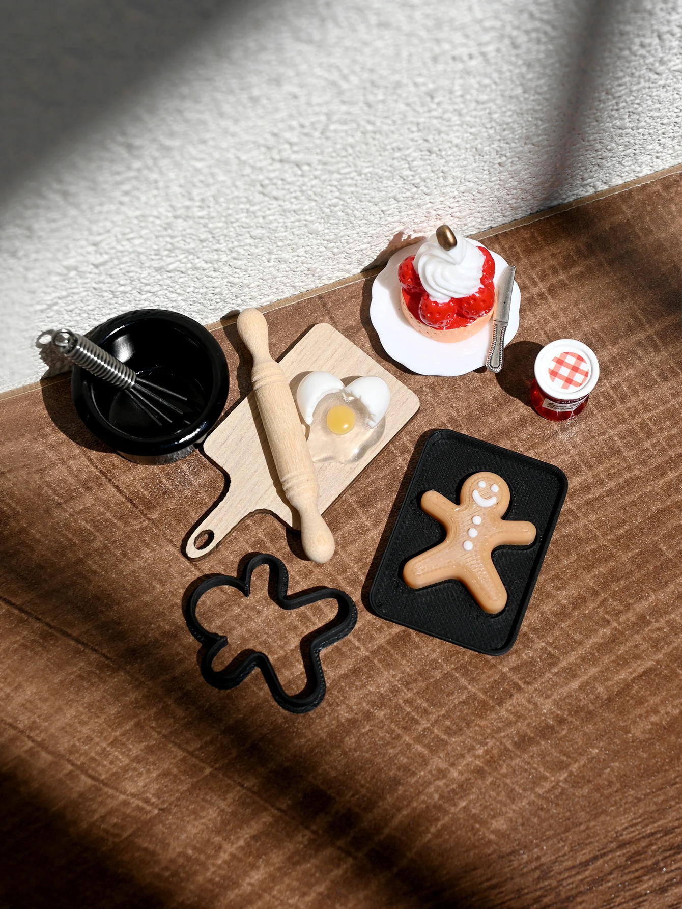 Miniatur-Küchendekorationen, Miniatur-Lebkuchenmann, Miniatur-Erdbeerkuchen, Miniatur-Backutensilien, Puppenhaus-Zubehör, Puppenhaus-Spielzeug, Spielzeug-Hausdekorationen, Modellhaus-Zubehör, Miniatur-Lebensmittel-Spielzeug, Fotografie-Requisiten, Miniatur-Landschaftsdekorationen, Miniatur-Dekorationen, kleine Geschenke, Werbegeschenke, Wohndekorationsartikel – Detail 2