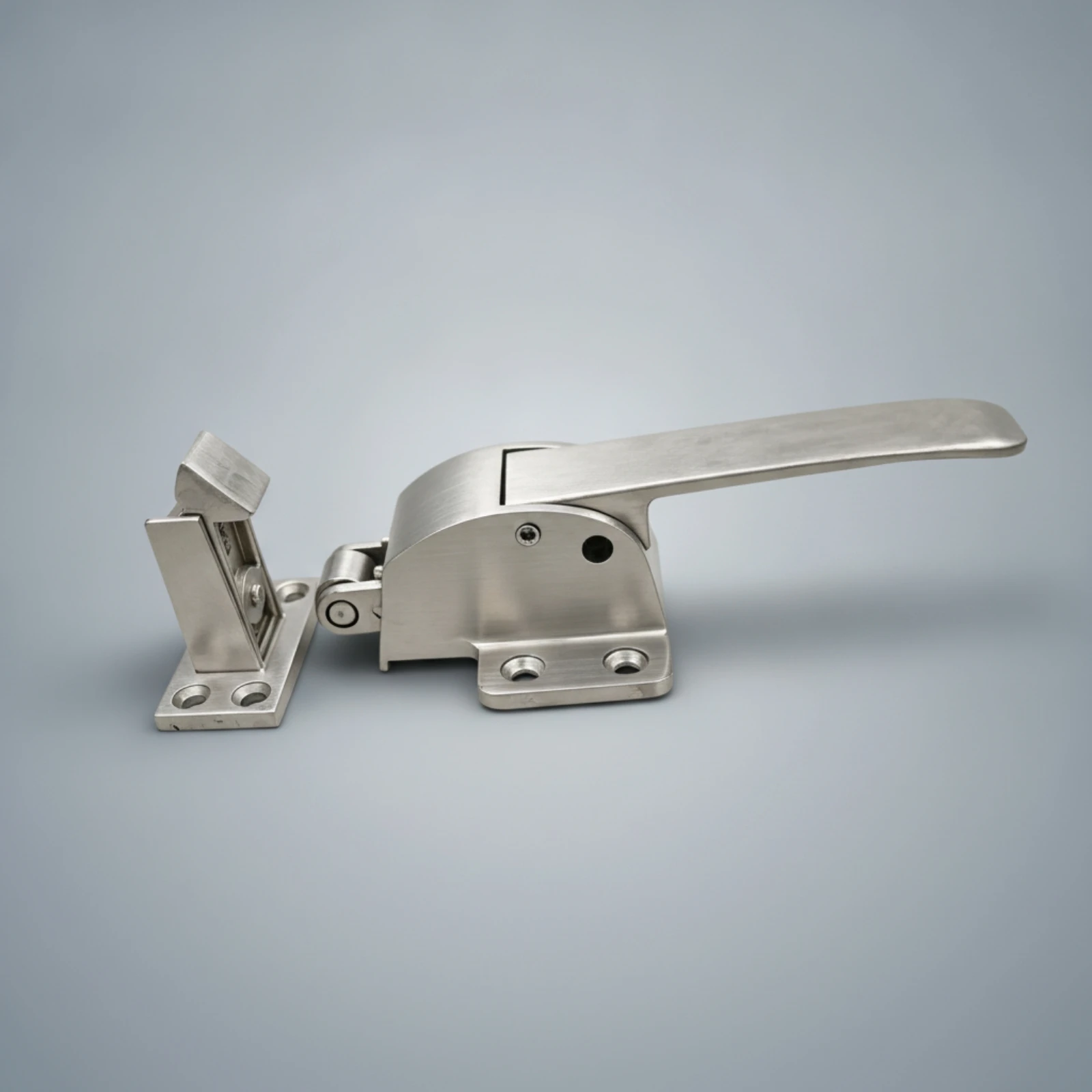 Latch Handle with Strike Plate Spring-Loaded Handle with Strike Plate Hardware Compact for Freezer, Steamer