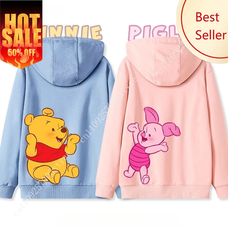 

New Trendy and Cool Couple Outfit Bear Hooded Sweater Men and Women Shy Piggy Pig Long-sleeved Top Loose Autumn and Winter Top