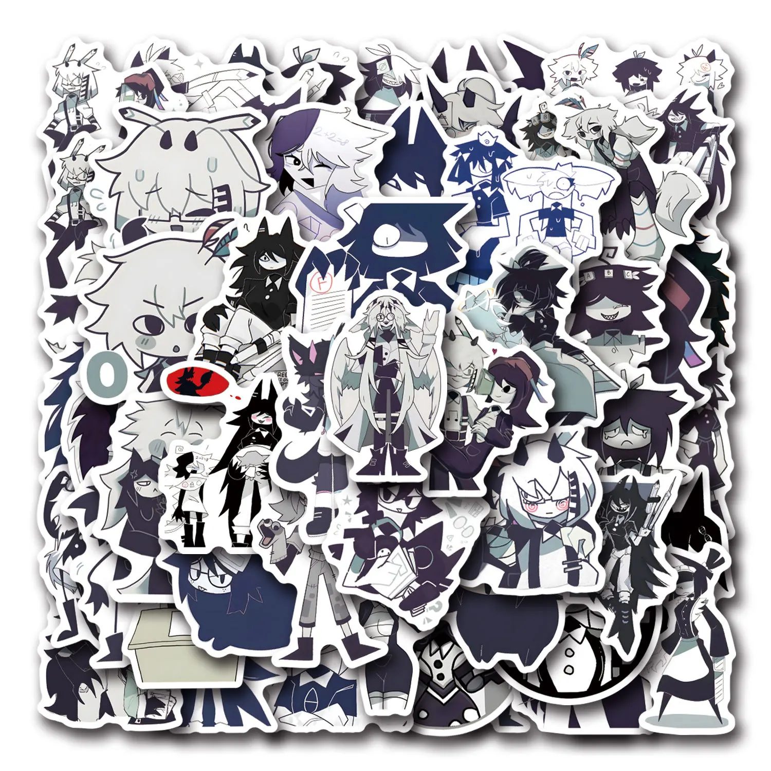 

55/110Pcs Fundamental Paper Education Cartoon Sticker DIY phone Fridge Laptop Skateboard Graffiti Cartoon Character Stickers