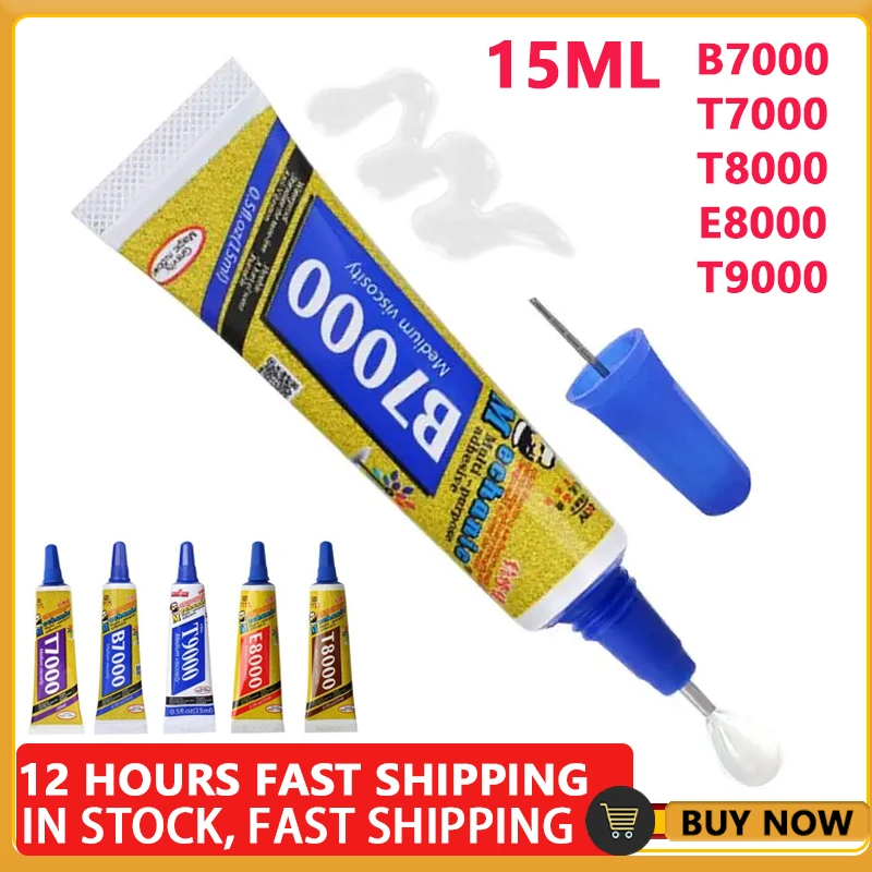 15ML B-7000 Clear Contact Phone Repair Adhesive Universal Glass Plastic DIY Glue Fabric Bonding Repair Glue For Rhinestones