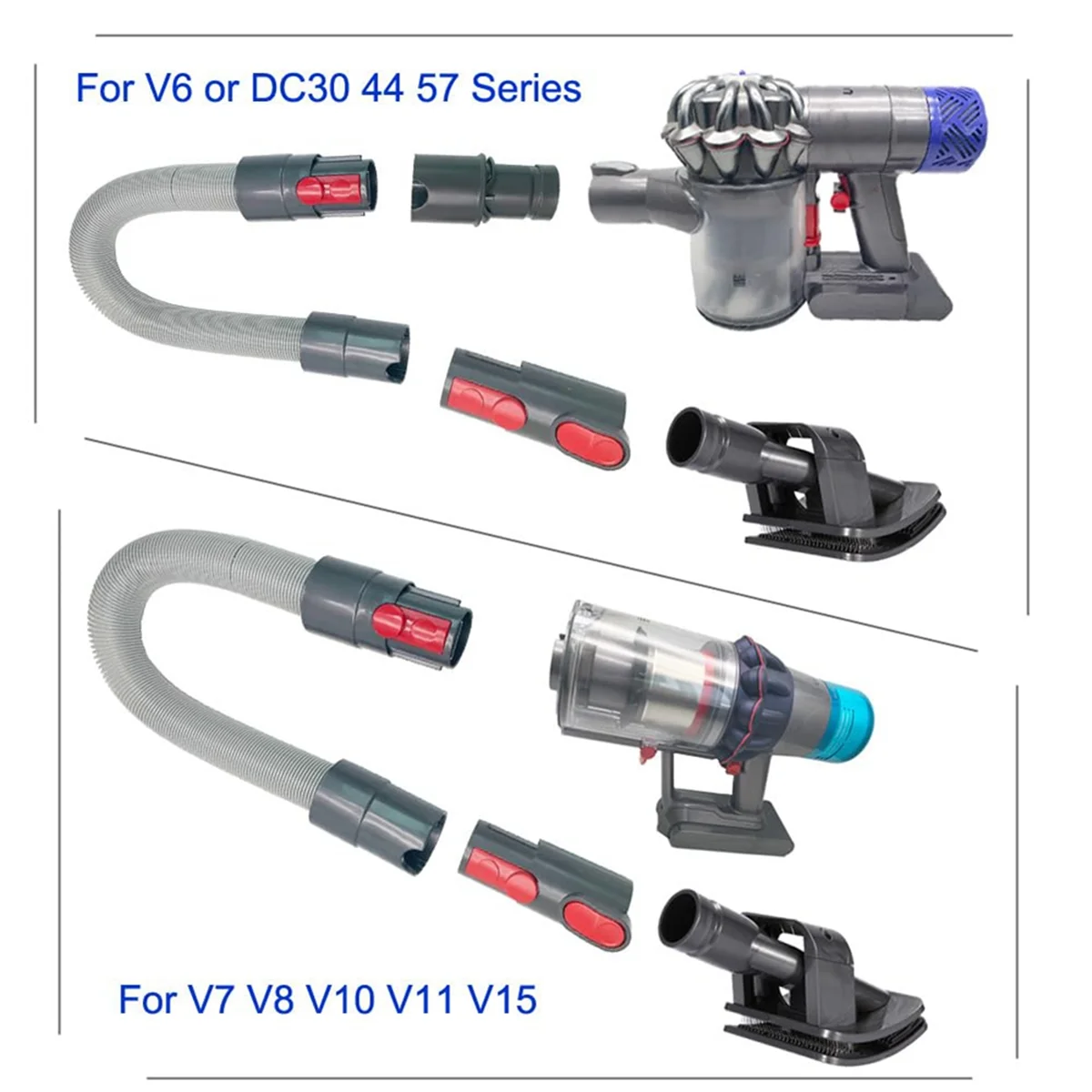 N-ABZD 2PCS Attachment Adapter for Dyson Erconvert V6 V7 V8 V10 to V6 DC30, DC31, DC34, DC35, DC44, DC45, DC56,DC57 DC Series view 3