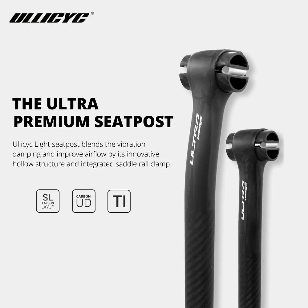 

ULLICYC Carbon Fiber Seat Post Setup 5/20mm Offset 25.4/27.2/30.9/31.6 MTB/Road Bike Seatpost Ultralight Bicycle Accessories