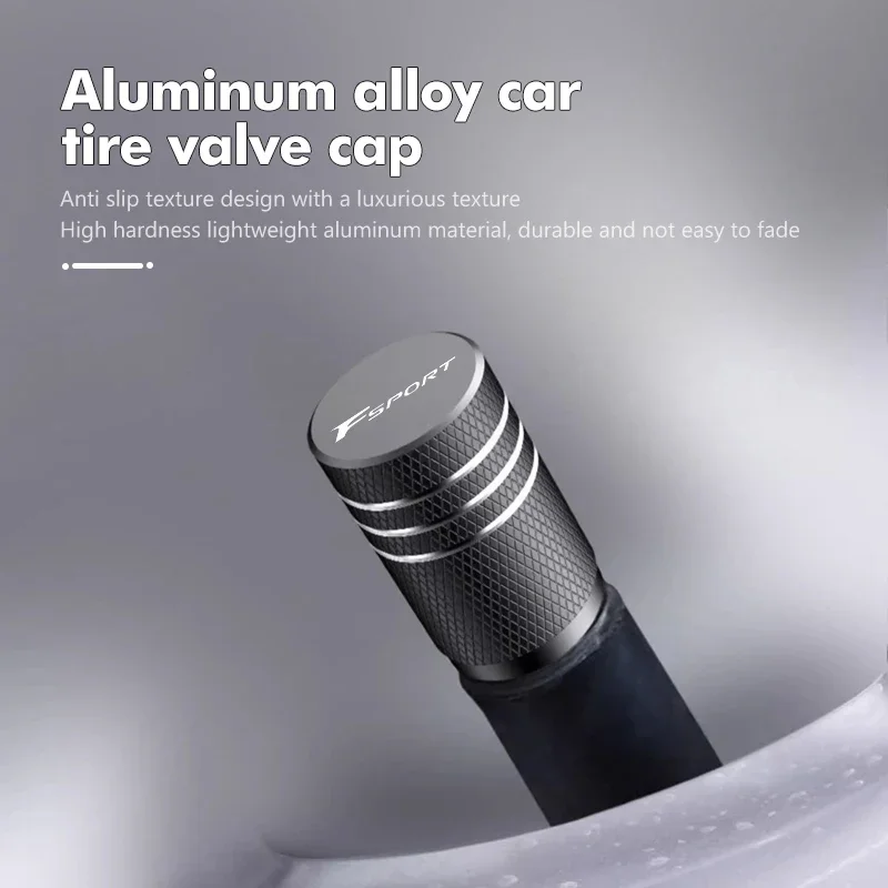 4Pcs Car Wheel Air Valve Dust Cap  Metal Tire Valve Stem Cover For Lexus CT200h F Sport ES LS IS GS LC RC GC RX UX NX LX GX