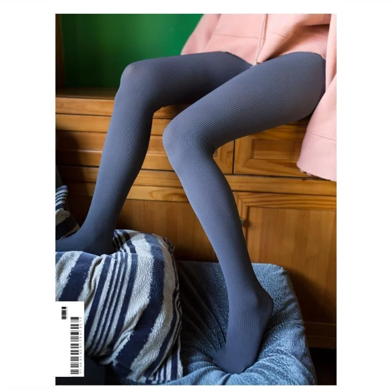 Popular Women's Thin Style Slimming Thread Vertical Stripes Tight Elastic Legs