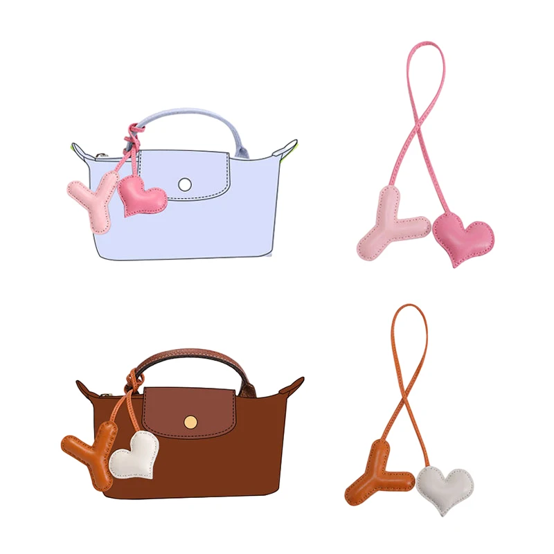 Bag Pendant For Long-chmp Bag Charm Sheepskin Letter Love Pendant, Car High-end Keychain Accessory