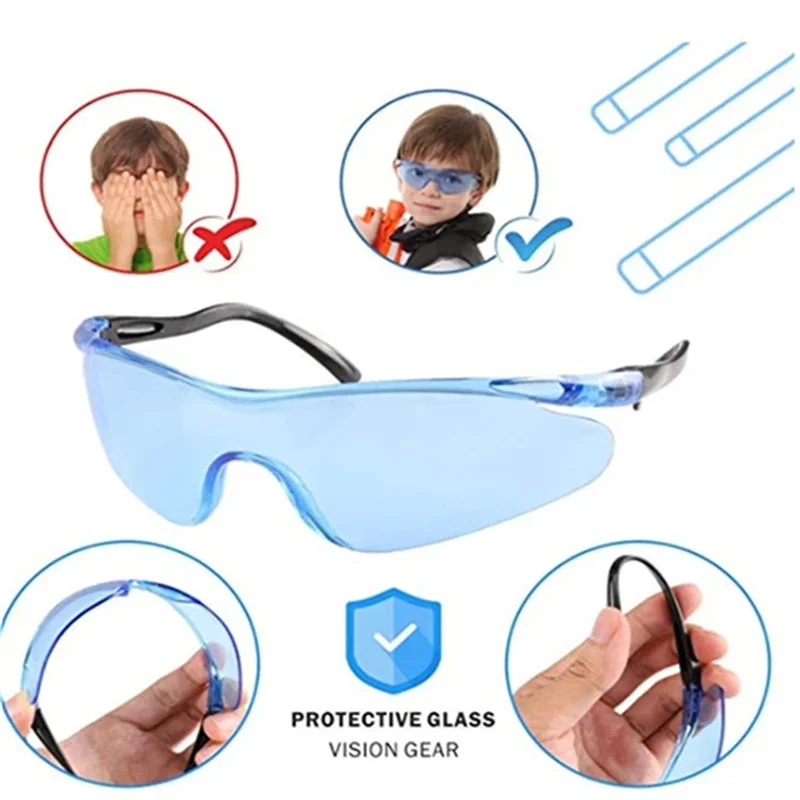 TISNERF Wearable Outdoor Goggles Eyes Glasses Clear Lens Children For Nerf Gun Accessories Toy Water Bullet Gun Wear Spectacles