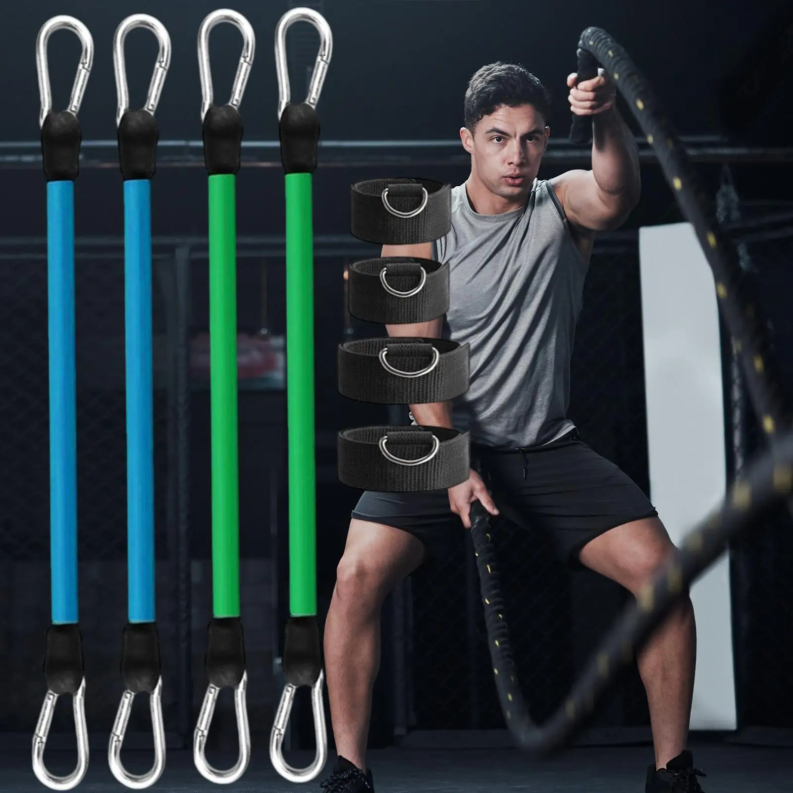 

Resistance Bands With Handles Training Adjustable Portable Stretching Strap Baseball Stretch Bands For Exercise For Office Home