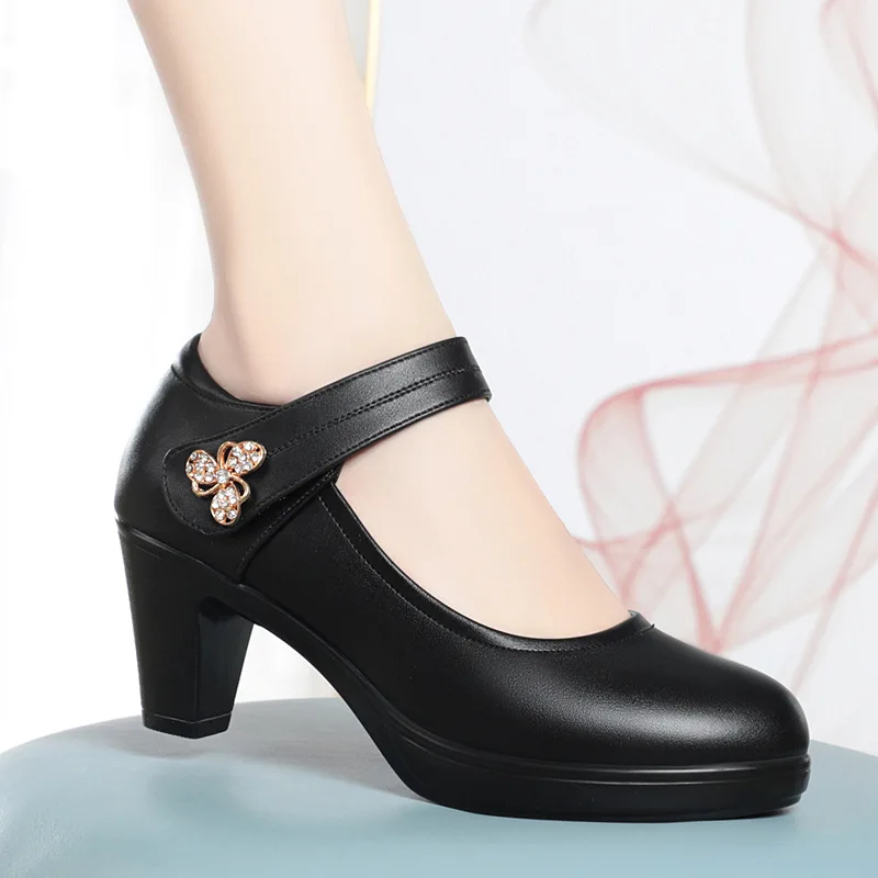 Scarpe Mary Jane con plateau e tacco alto da donna Dรฉcolletรฉ da donna Scarpe da lavoro da ufficio Scarpe da donna di alta qualitร