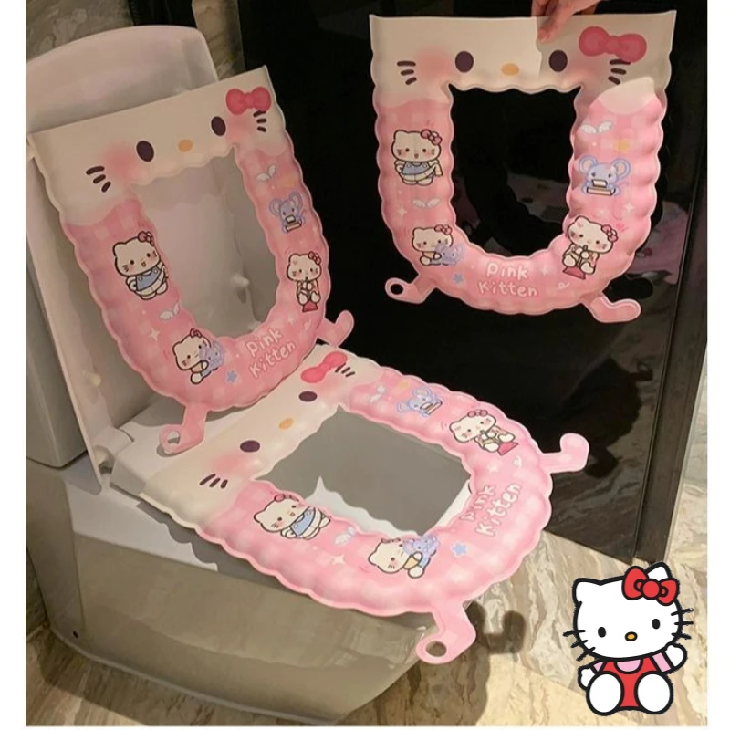 sanrio Hello Kitty cartoon schattige toiletmat creatieve kawaii thuis EVA waterdichte toiletdecoratie stoelhoes cadeau groothandel