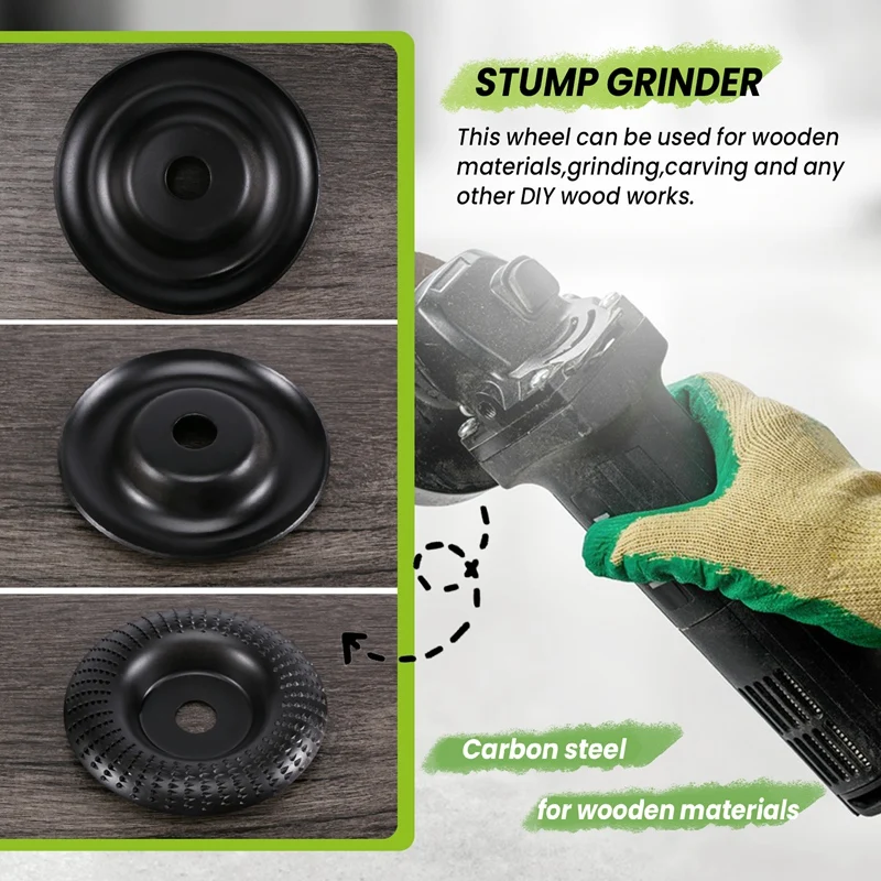 

Grinder Wheel Disc 4 Inch Wood Shaping Wheel, Wood Grinding Shaping Disk For Angle Grinders With 5/8Inch Arbor