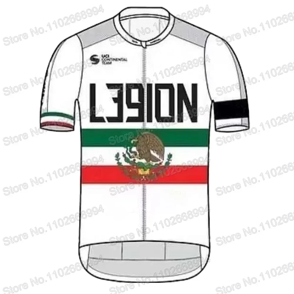 Team L39ion Mexico Champion Cycling Jersey 2023 Set Short Sleeve Men Clothing Road Bike Shirts Suit Bicycle Bib Shorts MTB