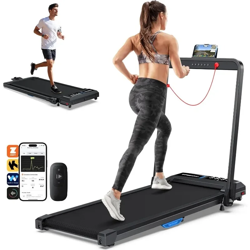 Underdesk walking Mat Treadmill: Tilting voice controlled smart treadmill with a capacity of 320 pounds