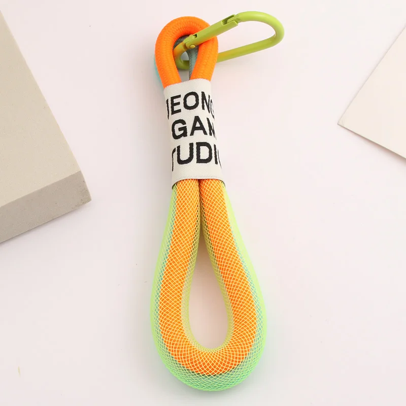 Creative Iridescent Braid เชือกพวงกุญแจ Carabiner Key แหวนสำหรับพวงกุญแจห้อยกระเป๋าอุปกรณ์เสริมสายแขวนเครื่องประดับ