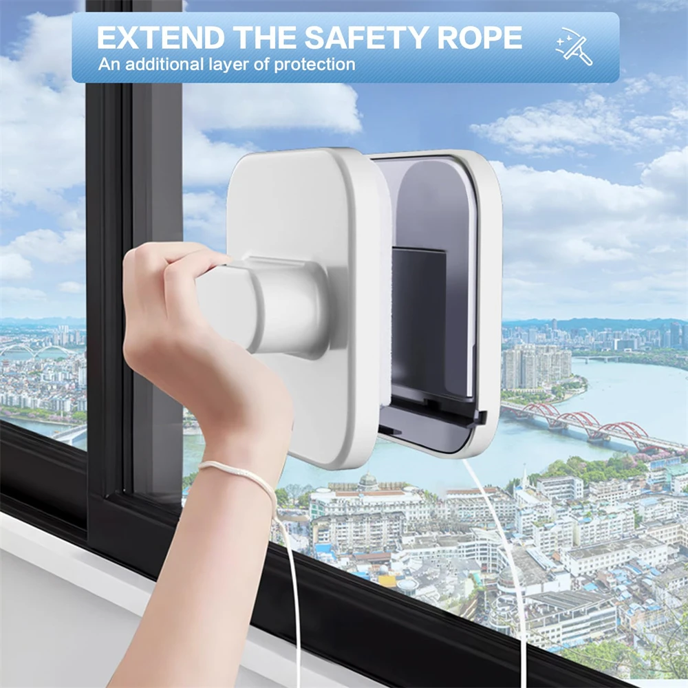 Herramienta de Limpieza de Vidrios de Doble Cara, Magnética, para Hogar, Edificios y Autos, Limpiador de Parabrisas y Ventanas