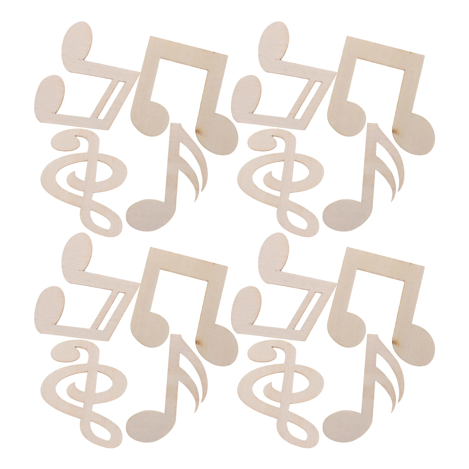 

3 Bags Wooden Musical Notes s DIY Crafts Household Cutouts Child Graffiti Decorations Painting Party Supplies