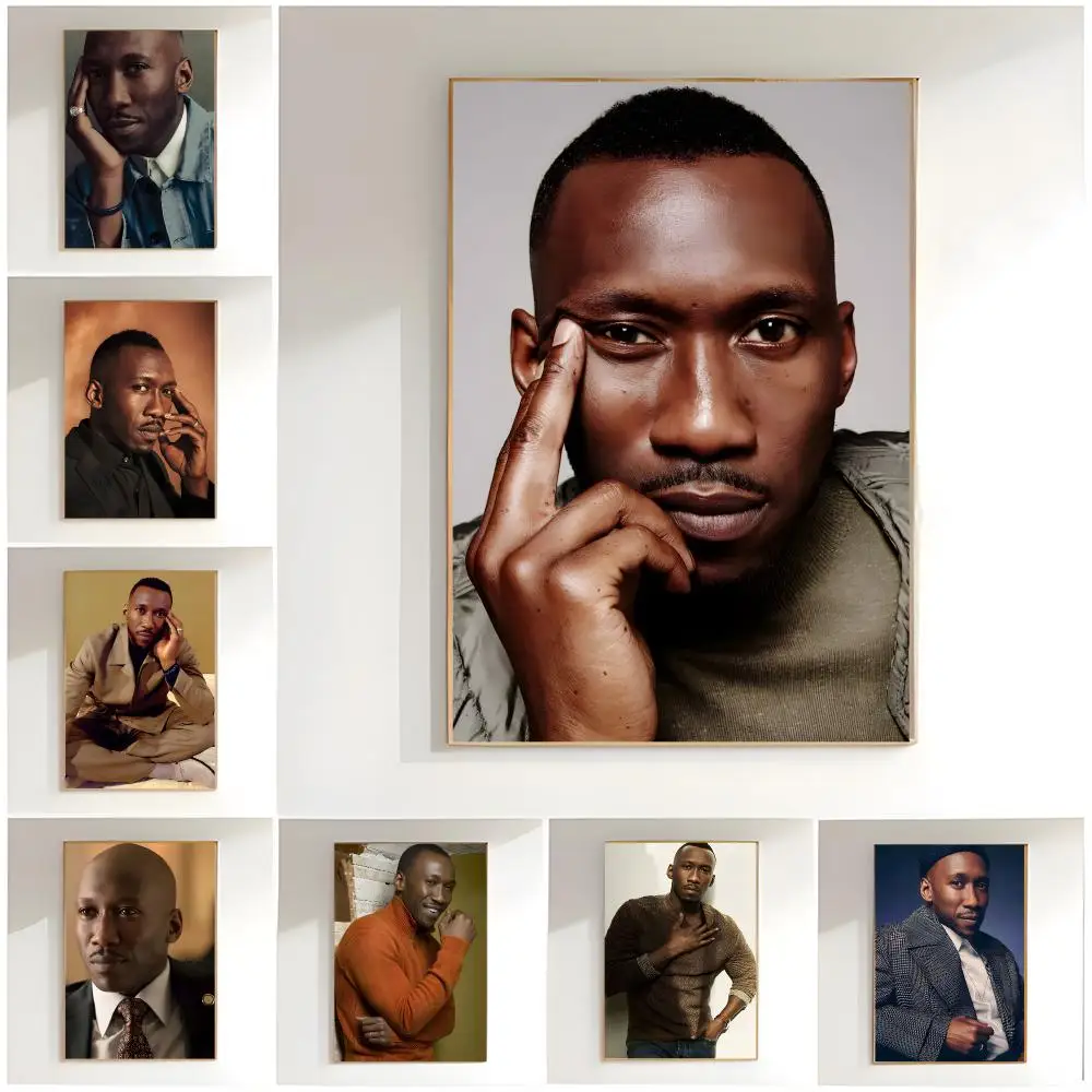 charming actor m-mahershala ali Poster Classic Wall Art  Home Decor  Peel and Stick Unframed