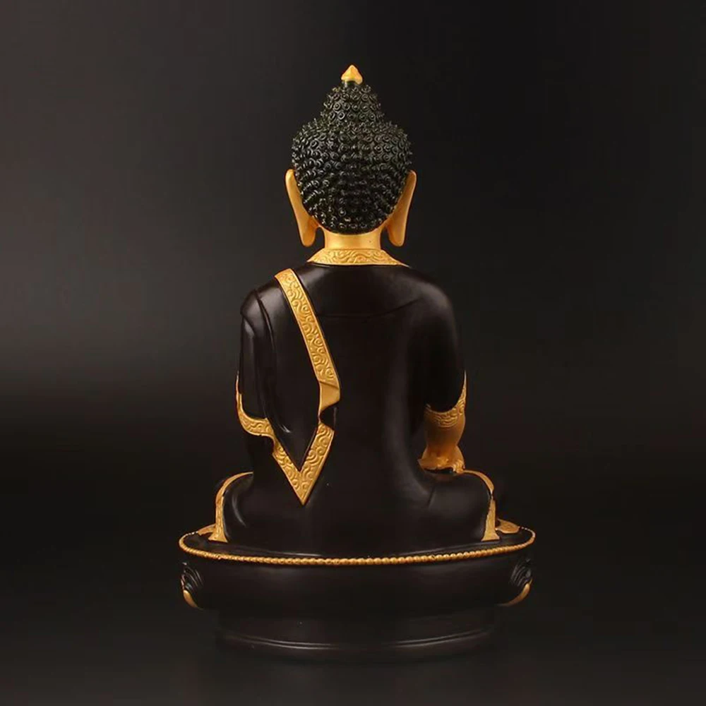 Tibetan Five Dhyani Buddhas ornament, Shakyamuni Medicine Buddha Vairocana Buddha Resin sculpture, Home Buddhist ornaments, 21cm