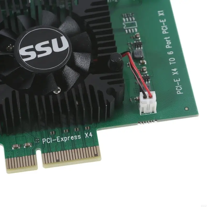 B0KF Mining PCI-E Extender Riser Card 1 to External 6 USB Adapter 16x Slots Card PCI-E Adapter Riser Card
