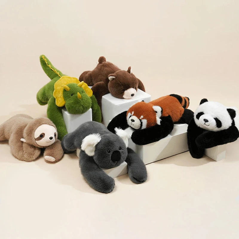 柔らかい重みのあるぬいぐるみ動物の背中を寄り添う枕、不安解消、睡眠サポート、ぬいぐるみ