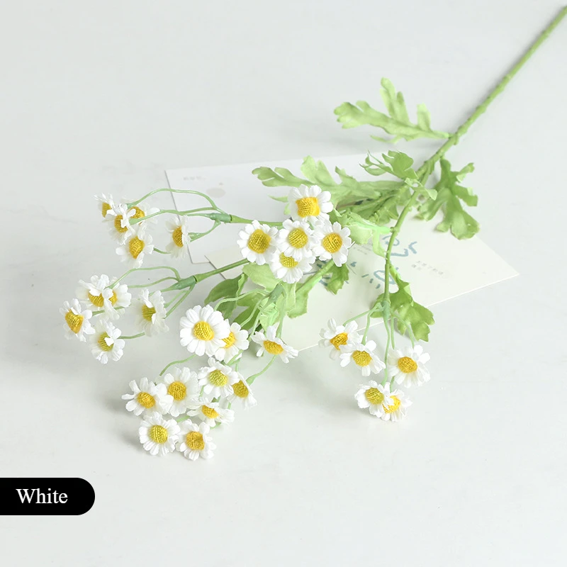 55CM Chamomile Artificial Flower Nordic Decoration Small Daisy Ornament Dining Table Small Fresh Silk Flower Flower Arrangement