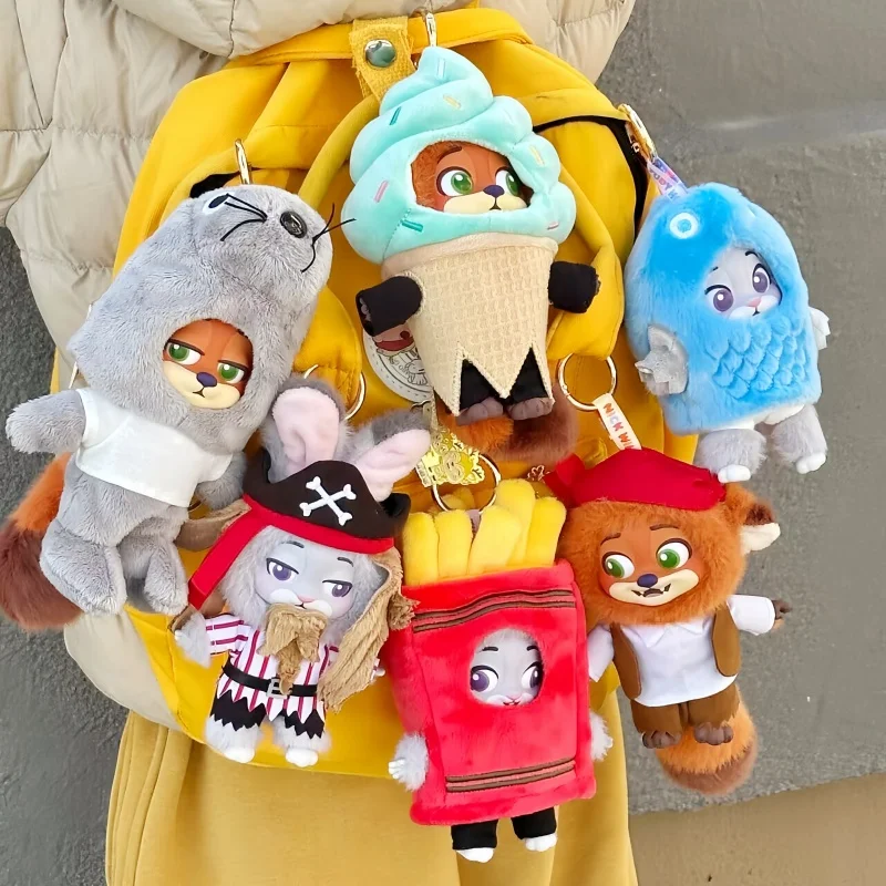 Nouveau véritable Disney Zootopia Nick Judy meilleure série sous couverture boîte aveugle Nick porte-clés boîte mystère Judy Anime Figure porte-clés cadeau