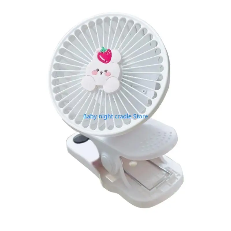 

J2FF Infants Strollers Clip on Fan Soft Wind Cooling Fan for Travel and Home