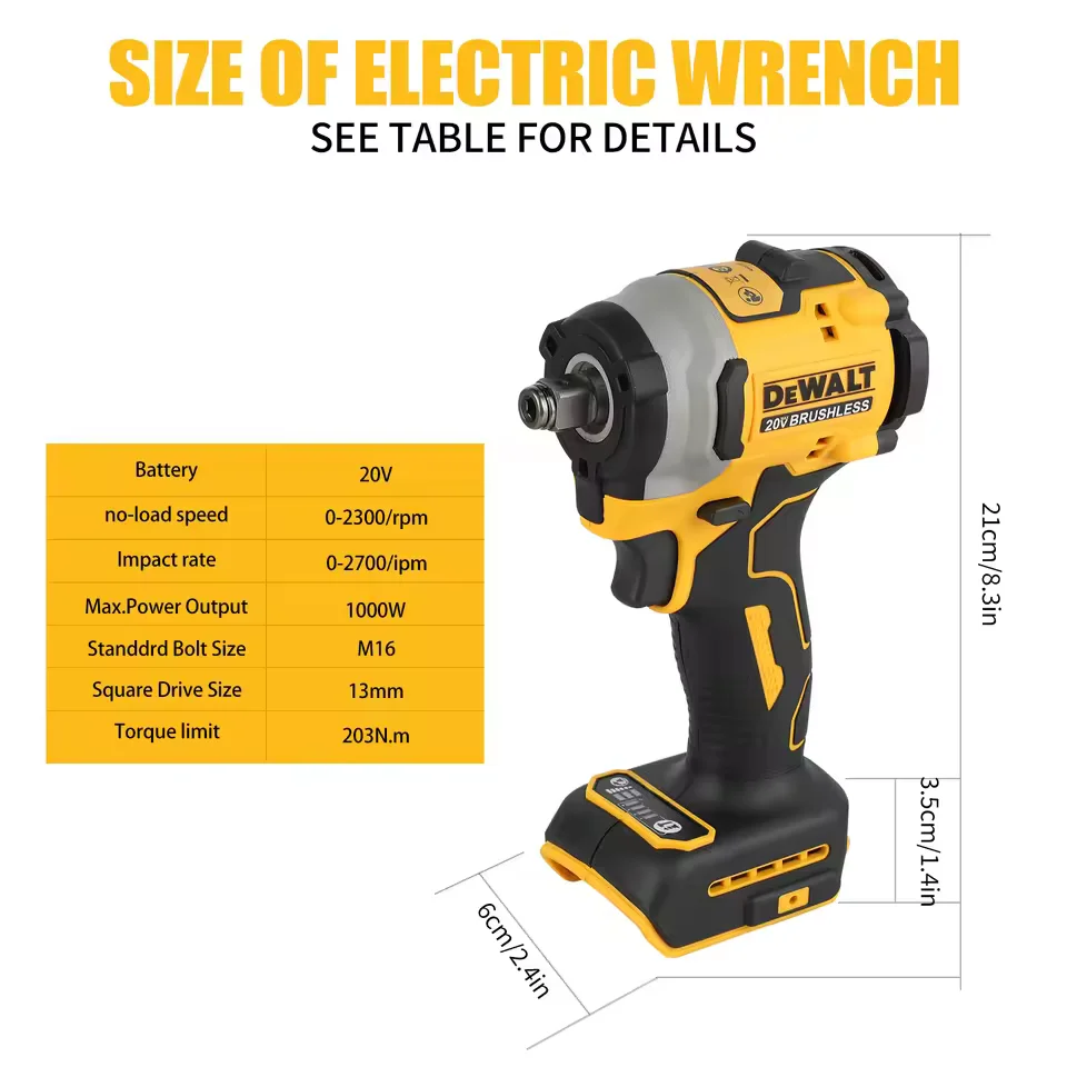 Impact Driver Electric Driver 20V Lithium DCF850 Brushless screwdrivers High Torque tools for Dewalt