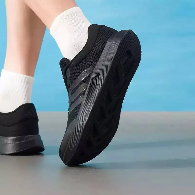 Adidas official genuine men's shoes - new summer black sports running shoes for casual wear JQ6401