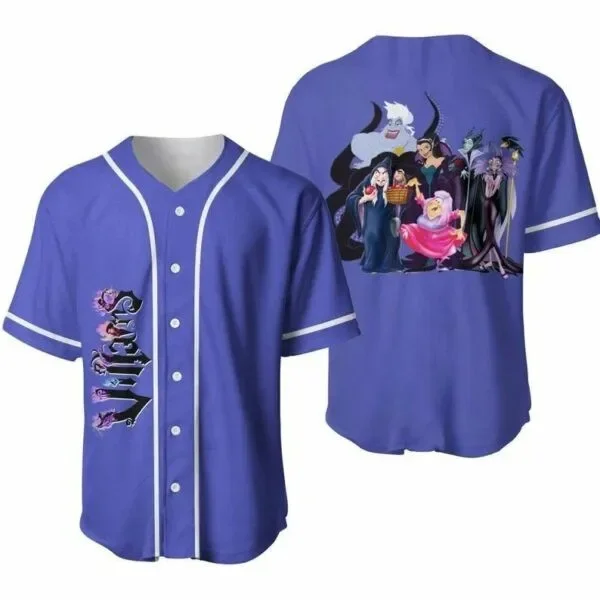 2024 New Disney Baseball Jersey Ursula Baseball Shirt Casual Fashion Street Free Customized Name Baseball Shirt