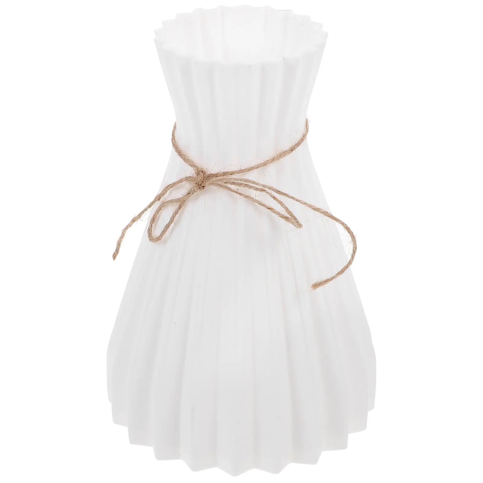 Home Decor White Plastic Flower Vase Flower Arrangement Vase Modern Table Centerpiece Hydroponic Planter Hydroponics Container