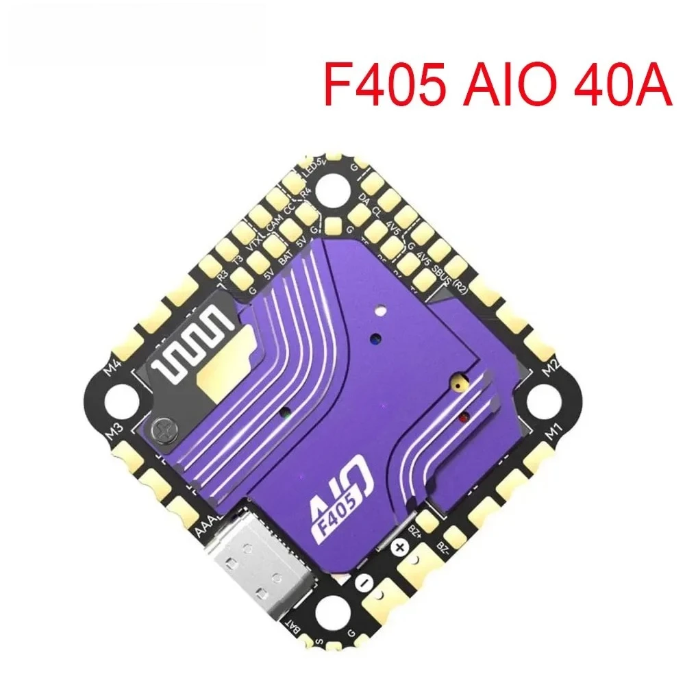 F405 AIO 40A Bluejay 25.5x25.5 Flight Controller with ICM-42688 Gyro SPA06-003 Barometer for RC FPV Freestyle Drone